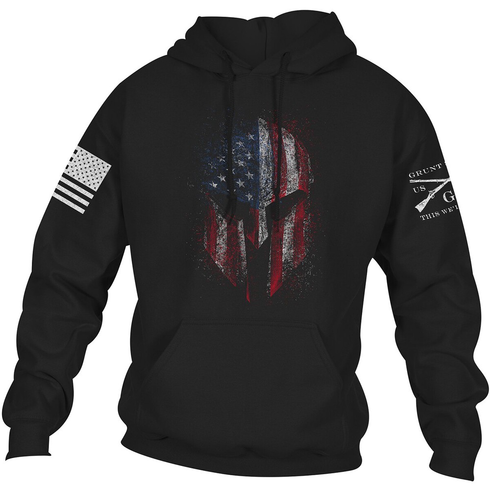 Grunt Style American Spartan 2.0 Pullover Hoodie – Black