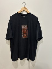 Vintage Guess Jeans USA T Shirt XL Black Tribal Tiki Graphic Y2K Streetwear