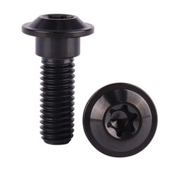 6Pcs Titanium Bolt M8 x 20mm 25mm Motorcycle Rear Brake Rotor Screw (Black, M…