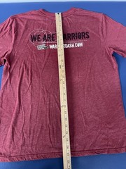 Warrior Dash Men’s Short Sleeve T-Shirt Size Large Burgandy Cotton Blend