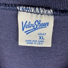 Vintage Single Stitch Velva Sheen T Shirt US Navy Dad USA Made Mens XL Blue
