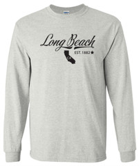 Long Beach California State T-Shirt Long Sleeve Graphic Tee Unisex Apparel
