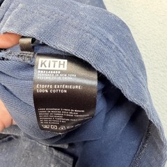 Kith Shirt Mens Large Blue Logo Graphic Tee Mineral Wash Cotton Crewneck