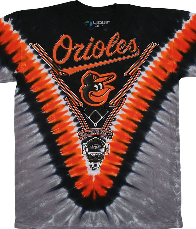 Baltimore Orioles V Tie-Dye T-Shirt — Grateful Dead Collab Style Officially Lice