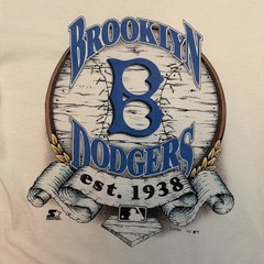 Brooklyn Dodgers Starter Graphic Tshirt Single Stitch – MED – Made USA Vintage