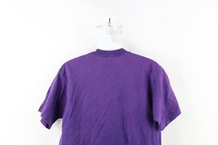 Vintage 90s Streetwear Mens Medium Faded Blank Pocket T-Shirt Purple Cotton USA