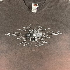 Harley Davidson T-Shirt Men’s 2XL Grey Red Maroon Gradient Biker Motorcycle