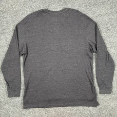 Stanley Mens Size XL Gray Waffle Knit Thermal Henley Long Sleeve Casual Shirt