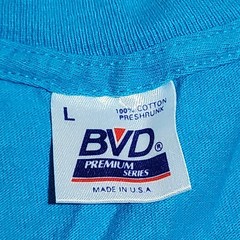 Vintage BVD Blank Selvedge Pocket Shirt Mens Size Large Blue Made In USA 90s