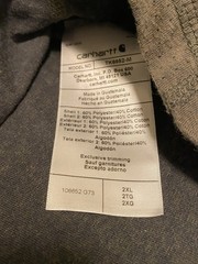 Carhartt Force Relaxed Fit Green Knit Cotton Blend Pocket Logo Men’s 2XL T-Shirt