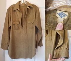 Civil War men’s long sleeve shirt wool tweed “Duquesne” OLD antique