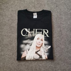Vintage Cher T Shirt Mens XXL Black Never Say Goodbye Farewell Tour Y2K