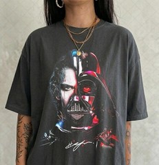 Dark Side Split Face Sci Fi Villain Graphic T shirt