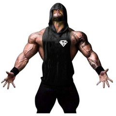 Men’s Muscle Tank Tops Sleeveless Hoodie Workout Shirts Athletic Gym Shirt