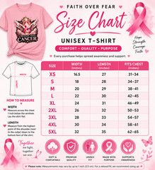 Faith Over Fear Stronger Than Cancer Awareness Unisex T-Shirt | Inspirational