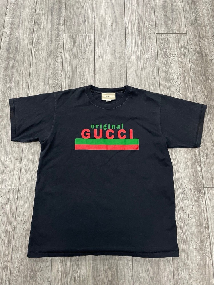 Gucci Original Logo Oversized Black T-shirt Size S