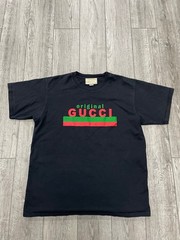 Gucci Original Logo Oversized Black T-shirt Size S