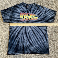 Back to the Future Tie-Dye Graphic T-Shirt Adult Size LARGE Universal Studios