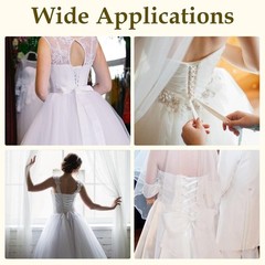 Adjustable Fit Satin Corset Back Kit Women’s Wedding Dress Corset Kit Loops D…