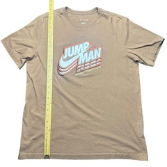 Air Jordan Jumpman Logo Brown T Shirt World Champions Mens L Crewneck