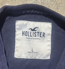 Hollister Men’s L T-Shirt Blue Short Sleeve Crew Neck Graphic Logo California