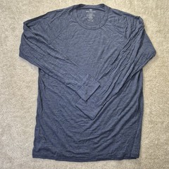 Mack Weldon Merino Wool Cashmere Top Mens 2XL Blue Fine Base Layer Outdoor Ski