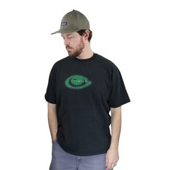 Vtg Curfew Band T Shirt Mens Large Black 90s Skate Surf Streetwear Smiley Tee