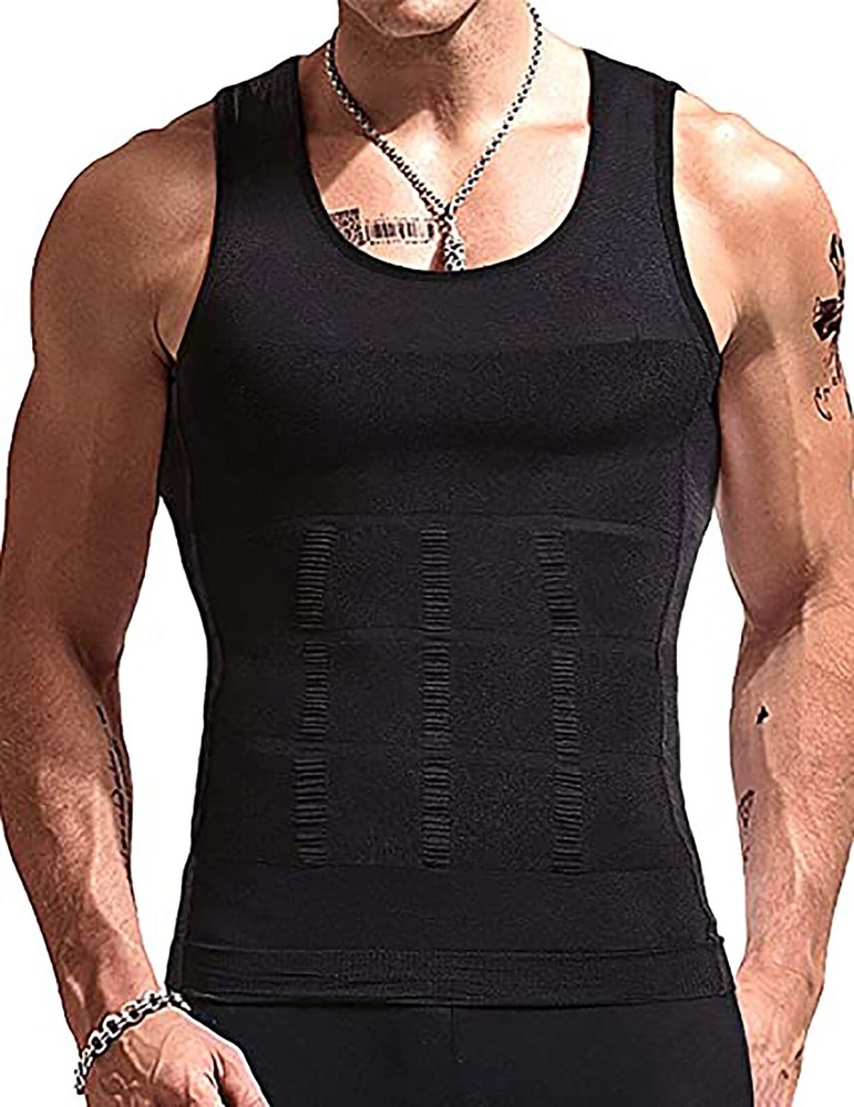 Men’s Compression Muscle Undershirts Gym Workout Slim Tank Top Sleeveless Vest