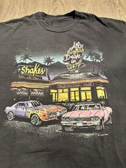 J Galt Shirt Mens One Size Black 1984 Al Burgers Drive In Vintage 80s USA T Shir