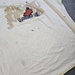 Vintage Platinum Fubu Fat Albert Shirt Mens XXL Yellow 90s Y2k Baggy Skater