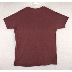Prairie Mountain Mens Whiskey Row Tavern T Shirt XL Marled Burgundy Graphic Tee