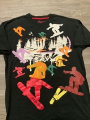 Vintage Y2K Request Snowboard Winter Freestyle Snow 3D Logo T-Shirt Sz. XL
