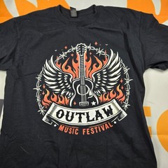 Outlaw Music Festival 2024 Tour Shirt Willie Nelson Bob Dylan Double Sided NWOT