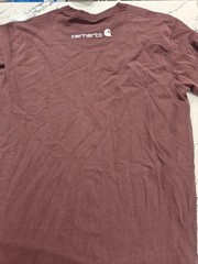 Carhartt Long Sleeve Pullover T-Shirt Mens Size Large Red Burgundy