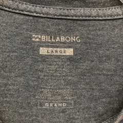 Billabong Shirt Large Adult Blue Inverse Stripes Premium Logo Graphic Tee Mens L
