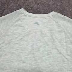 Tommy Bahama Mens XL Henley Shirt Short Sleeve Seafoam Green Heather Recycled