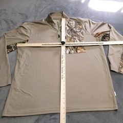 Magellan Outdoors Camouflage Long Sleeve 1/4 Zip Hunt Fish Large Shirt Logo