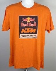 Red Bull KTM Factory Racing T Shirt Men XL Orange