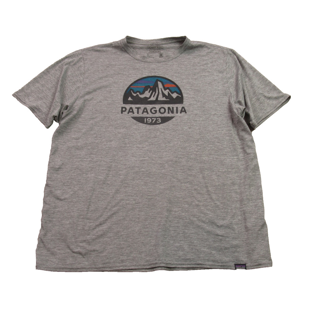 Patagonia Shirt Mens Large Gray Short Sleeve Crew Neck Casual Outdoors