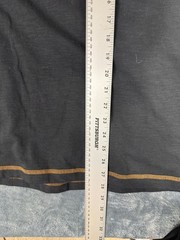 Venado Mens Long Sleeve Henley Shirt Black With Contrast Stitching Large