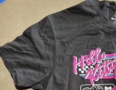 Hello Kitty Racing Car Tokyo Speed Graphic T-shirt Men Large Black Short Sleeve