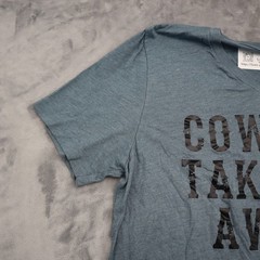 Bella Canvas Shirt Mens L Heather Cowboy Take Me Away Printed Vneck Casual Tee