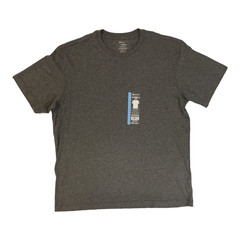 NWT Men’s Charcoal Grey Heather MEMBERS MARK Essential Crewneck Tee Size Large
