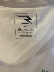 Boys Nike Logo T-Shirt XL White Multi-Color Short Sleeve Tee