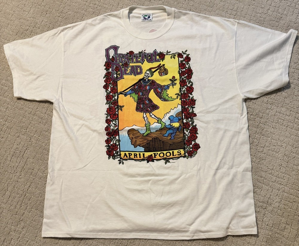 Grateful Dead 1993 April Fools Nassau Coliseum Re-Issue New Satin Tag 90s XL