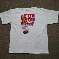 Vintage BUDWEISER Shirt Men XL White This Buds For You Graphic Distressed 90s