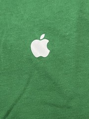 Apple Store Employee Green Short Sleeves Apple Logo Shirt Sz M