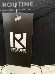 routine baseball New t Shirt Size m