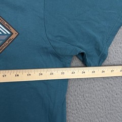 RIP CURL Vaporcool T-Shirt Mens XL Teal Blue Graphic Cotton Blend Knit Surf Dad