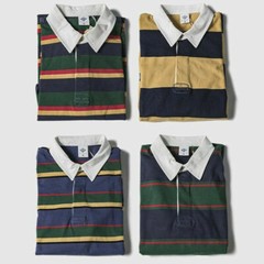 NON STOCK Retro Men Long Sleeve Shirts Collar Casual Striped Button-Up Collar